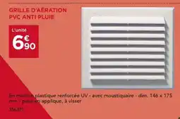 Gedimat Grille d'aération pvc anti pluie offre