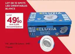 Gedimat Lot de 10 spots led orientables blancs offre