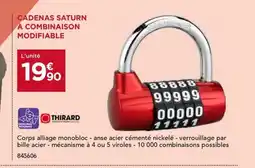 Gedimat Cadenas saturn à combinaison modifiable offre
