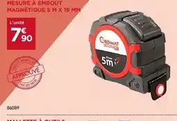 Gedimat Mesure à embout magnétique 5 m x 19 mm offre