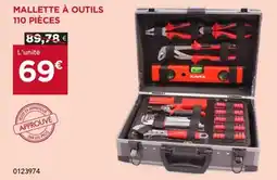 Gedimat Mallette à outils 110 pièces offre