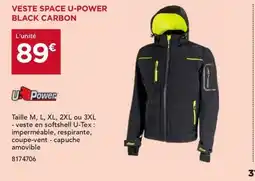 Gedimat Veste space u-power black carbon offre