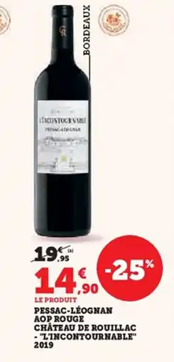 Hyper U Pessac-léognan aop rouge chateau de rouillac l'incontournable 2019 offre