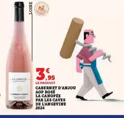 Hyper U Cabernet d'anjou aop rosé la canopée par les caves de l'angevine 2024 offre