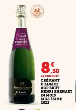 Hyper U Crémant d'alsace aop brut 24 mois millésimé 2022 offre