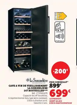 Hyper U Cave a vin de vieillissement la sommeliere offre