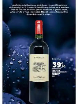 Hyper U Castillon cotes de bordeaux aop rouge offre