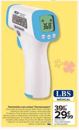 Carrefour Thermomètre sans contact Thermocompact offre
