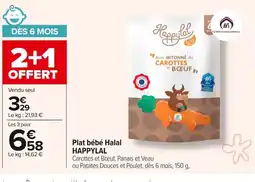 Carrefour HAPPYLAL Plat bébé Halal offre