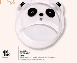 Carrefour TEX BASIC Assiette offre