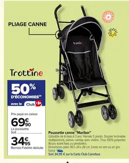 Carrefour Poussette canne Maribor offre