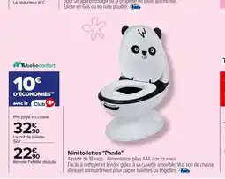 Carrefour Mini toilettes Panda offre