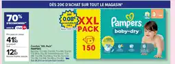 Carrefour PAMPERS Couches XXL Pack offre
