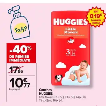 Carrefour HUGGIES Couches offre