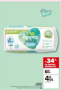 Carrefour PAMPERS Lingettes offre