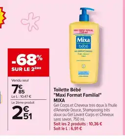 Carrefour ΜΙΧΑ Toilette Bébé Maxi Format Familial offre