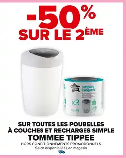 Carrefour TOMMEE TIPPEE Sur toutes les poubelles à couches et recharges simple offre
