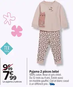Carrefour Pyjama 2 pièces bébé offre