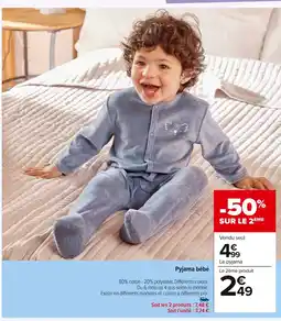 Carrefour Pyjama bébé offre