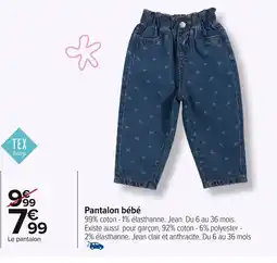 Carrefour Pantalon bébé offre
