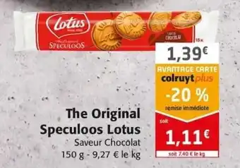 Colruyt The Original Speculoos Lotus Saveur Chocolat offre