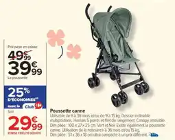 Carrefour Poussette canne offre