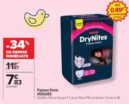 Carrefour Pyjama Pants HUGGIES offre