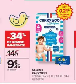 Carrefour Couches CARRYBOO offre
