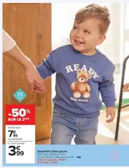 Carrefour Sweatshirt bébé garçon offre
