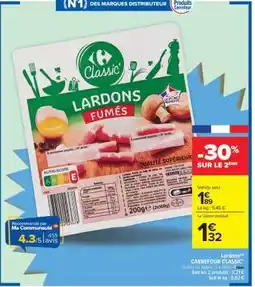 Carrefour Market Lardons Fumés offre