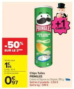 Carrefour Market Chips Tuiles PRINGLES offre