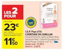 Carrefour Market L'HÉRITAGE DE CARILLAN offre