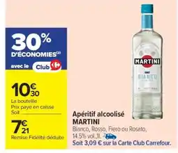 Carrefour Market Apéritif alcoolisé MARTINI offre