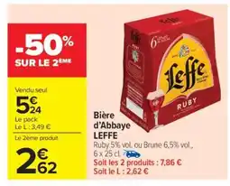 Carrefour Market Bière d’Abbaye LEFFE offre