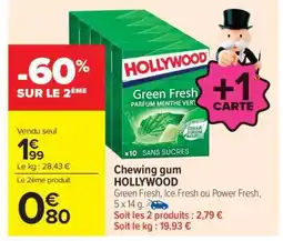 Carrefour Market CHEWING-GUM “HOLLYWOOD” offre