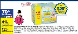 Carrefour Couches XXL Pack PAMPERS Premium Protection offre
