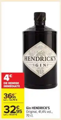 Carrefour Gin Hendrick's offre