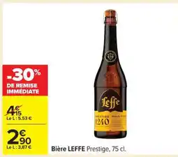 Carrefour Bière LEFFE Prestige, 75 cl offre