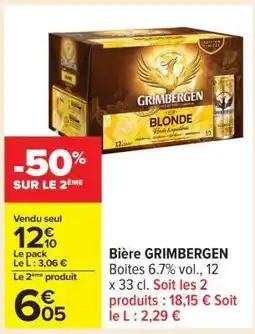 Carrefour BIÈRE GRIMBERGEN offre