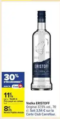 Carrefour Vodka Eristoff offre