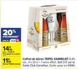 Carrefour Coffret de bières TRIPEL KARMELIET offre