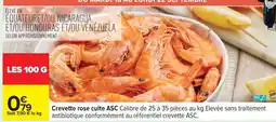 Carrefour Crevette rose cuite ASC offre