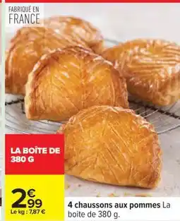 Carrefour 4 Chaussons aux Pommes offre