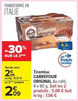 Carrefour Tiramisu Carrefour Original offre