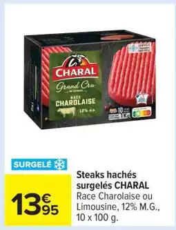 Carrefour Steaks hachés surgelés CHARAL offre