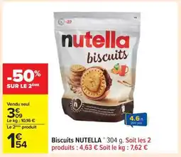 Carrefour Biscuits Nutella offre