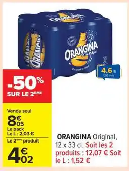 Carrefour ORANGINA Original, 12 x 33 cl offre