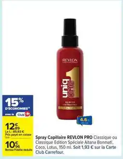 Carrefour Spray Capillaire REVLON PRO offre