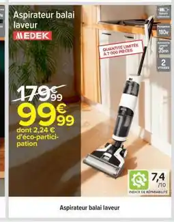 Carrefour Aspirateur balai laveur offre