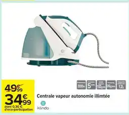 Carrefour Centrale vapeur autonomie illimitée offre